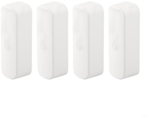 Smart WiFi Temperatur- und Luftfeuchtigkeitssensor für Tuya für Alexa und Google Home, Echtzeit-Benachrichtigungen für die Raumklimatisierung, batteriebetriebenes Hygrometer und Thermometer (4 Stück