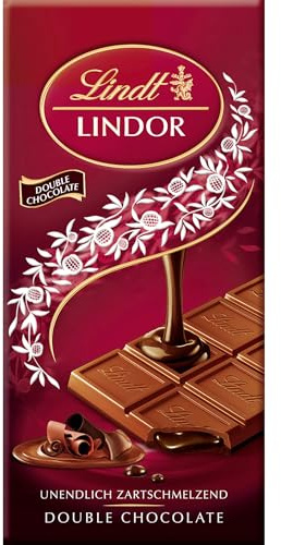 Lindt Schokolade | LINDOR Double Chocolate, 100g Tafel, Geschenk
