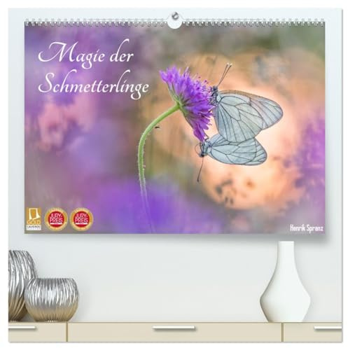 Magie der Schmetterlinge (hochwertiger Premium Wandkalender 2026 DIN A2 quer), Kunstdruck in Hochglanz: Schmetterlinge verzaubern mit ihrer Leichtigkeit und ihren Farben. (CALVENDO Natur)
