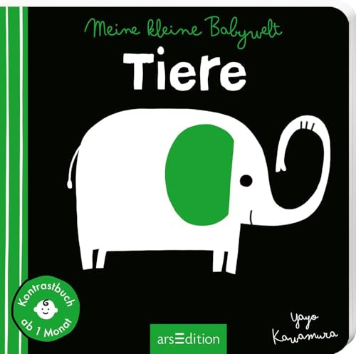 Meine kleine Babywelt: Tiere: Mein Kontrastbuch | Zur Förderung der visuellen Wahrnehmung für Babys ab 1 Monat
