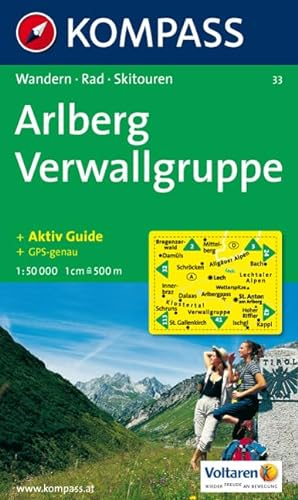 Arlberg, Verwallgruppe: Wandern / Rad / Skitouren. GPS-genau. 1:50.000