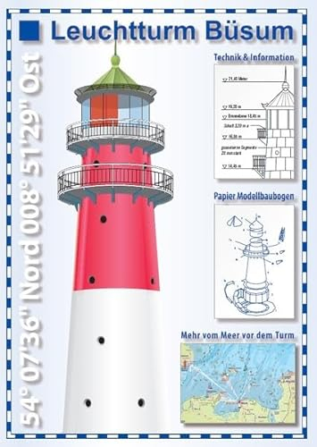 Leuchtturm Büsum - Se'h'karte und Papier-Modellbaubogen