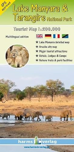 Lake Manyara & Tarangire National Park: Tourist Map 1:200.000 (Afrikanische Nationalparks)