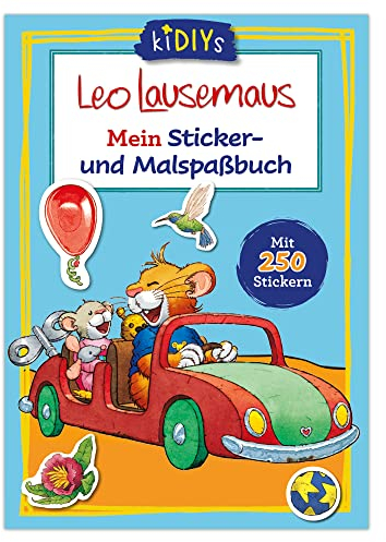 Leo Lausemaus Mein Sticker- und Malspaßbuch mit 250 Stickern: Kreativer Mal- und Stickerspaß für Kinder ab 3 Jahren (kiDIYs)