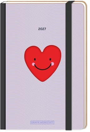 Terminplaner Letterart 2027 Herzsmiley: Terminplaner Hardcover