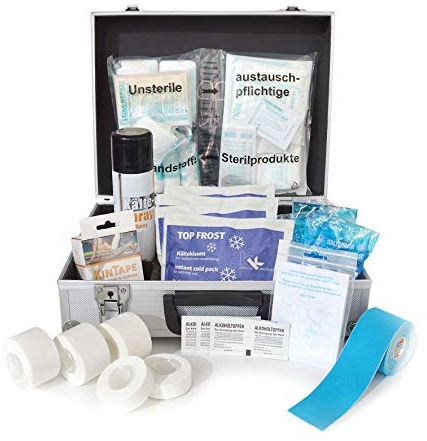 KK Sportbetreuerkoffer Basic, Sanitätskoffer mit Füllung, Notfalltasche für erste Hilfe bei Sport, Fußball, Handball, Betreuertasche
