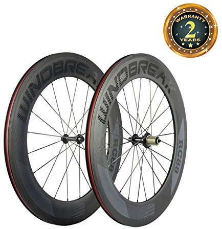 WINDBREAK BIKE 88mm Carbon Clincher Wheelset 700c Road Bike Wheel 23mm Width