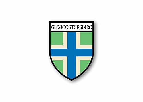 Sticker county shield car vinyl souvenir decal flag caravan gloucestershire