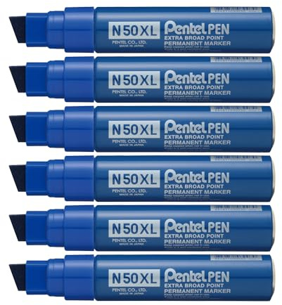Pentel Pen N50XL-C Permanentmarker, Aluminiumgehäuse, blau