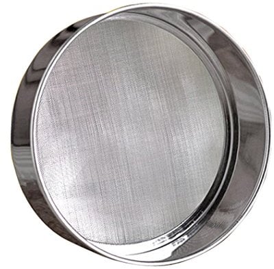 LOVEDAY 6 Stainless Steel Professional Round Flour Sieve Strainer with 40 Mesh (6 Inch, 18/8 Steel)