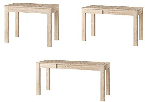 furniture24-eu Tisch ausziehbar Esstisch Küchentisch Orion-2, 100-160 cm (Sonoma Eiche)