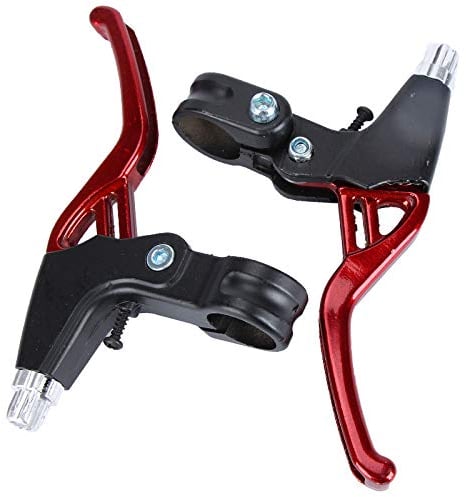 Auvstar Bremshebel, Vollaluminiumlegierung Universal Bremsgriff für Gebirgsstraßen Fahrrad, Handgriff Bremse 2.2cm Durchmesser Fahrradteile (Rot)