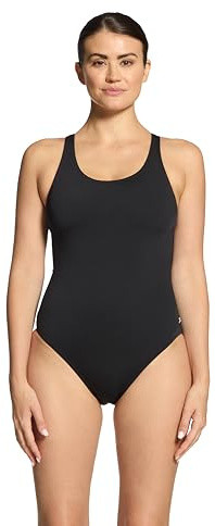 Zoggs Women's Essential One Piece Swimsuit, Made from Sustainable Eco Friendly Ecolast+™ Fabric, 100% Chlorine Proof, Comfortable Fit, Classic Design, Shelf Bra for Light Support