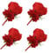 WeddingBobDIY Boutonniere Knopflöcher Bräutigam Trauzeugen Trauzeugen Rose Hochzeit Blumen Zubehör Abschlussball Anzug Dekoration (4, rot)