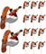 AK Giftshop Snowboarding Birthday Party Food Cupcakes Picks Decorations Toppers (pack of 14)