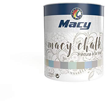 Macy Pintura Chalk para Interior. Acabado Efecto Tiza-Empolvado. Redecora tus muebles. 375 Mililitros. Color Taupé