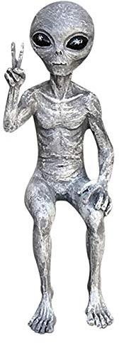 HUANRU Alien-Statue, für den Außenbereich, für den Garten, lustiger St , Kunstharz, Einrichtungsgegenstände, für die Dekoration von Schlafzimmer, Garten, Büro, Geburtstagsgeschenk