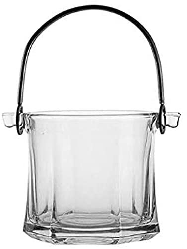 CLQ Seau À Glace, Seau À Glace Transparent en Verre, Seau À Vin D'hôtel Portable Seau À Champagne Seau À Boissons pour Activités De Fête Et Vaisselle De Camping-A