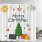 Batmerry Neujahrssymbole Geschenkball Weihnachtsbaum Mistelzweig Duschvorhang, niedlicher Hut, wasserdichter Stoff, Badezimmer-Duschvorhang, maschinenwaschbar mit 182,9 x 182,9 cm.