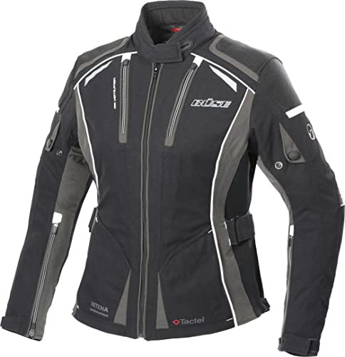 Büse Linda Damen Motorrad Textiljacke (Black/Grey,38)