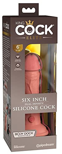 King Cock 6 Silicone Dual Density Cock, Light, 6 Zoll