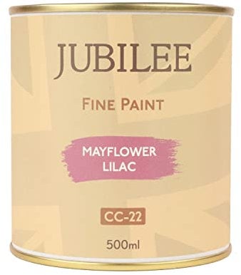 Guild Lane Jubilee Furniture Paint – Upcycle & Transform Wood, Metal & Glass – Soft Sheen Finish for Indoor & Outdoor – Durable & Easy to Apply Multi-Surface Paint (Mayflower Lilac, Purple, 500ml)