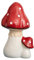 HEITMANN DECO - Porzellan Fliegenpilz, rot/weiß, ca. 18,5cm