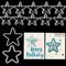 12 Stück Stern-Dimensional-Shaker-Kuppeln mit Metall-Stanzformen, Kunststoff, transparent, geschwollene Stern-Shaker-Abdeckungen für Shaker-Karten,Taschen, Kunsthandwerk, Scrapbooking-Zubehör