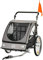 HOMCOM 2 in 1 Kinderanhänger Anhänger 360° Drehbar Fahrradanhänger 2 Kinder Buggy Kinderwagen mit Fünf-Punkt-Sicherheitsgurt Joggerfunktion Metall Oxford Grau+Schwarz 160 x 84 x 106 cm