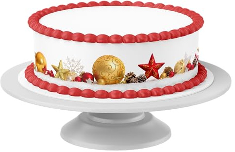 Ruban pour gâteaux Noël 2 comestible - 4 pièces de 24cm x 5cm pour gâteaux jusqu'à 30 cm à manger avec - décoration créative pour gâteaux