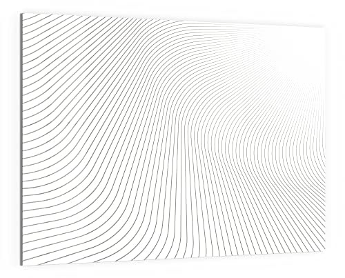 DEQORI Glas-Magnettafel | 120x90 cm groß | Motiv Fließendes Streifenmuster | Memo-Board aus Glas | Magnetboard inkl. Magnete, Stift & Tuch für Küche & Büro | Tafel magnetisch & beschreibbar