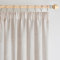 Woaboy Leinen Gardinen mit Kräuselband Vorhänge Wohnzimmer Leinenoptik Halbtransparent Stores Gardine Schlafzimmer Modern Schlaufengardinen 2er Set 140x225cm (BxH) Weiß