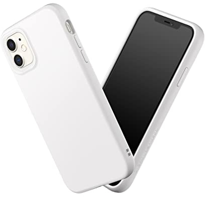 RhinoShield Case kompatibel mit [iPhone 11] | SolidSuit - Stoßdämpfende & schlanke Schutzhülle mit Premium Finish - 3.5 Meter Fallschutz - Klassik Weiß