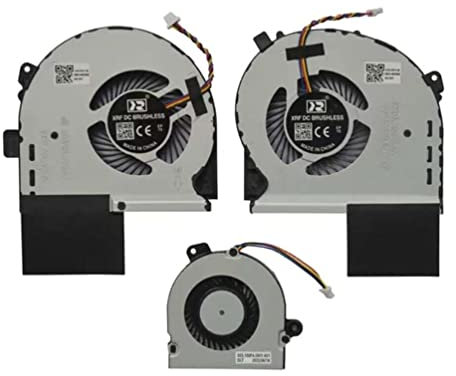 Ventilateur de Refroidissement CPU + GPU + Refroidisseur de disque dur VRAM Compatible pour ASUS ROG STRIX GL703GS GL703GS-DS74 GL703 Laptop Remplacement Ventilateur de refroidissement CPU GPU (3 pcs)