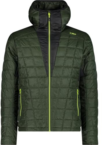 CMP M Jacket Fix Hood Polyester 20d Grün - PrimaLoft Warme ultraleichte Herren PrimaLoft Isolationsjacke, Größe 48 - F