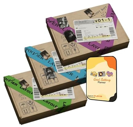 BTS V Layover Album [BLUE + GREEN + PURPLE Ver. Full Album Set ]+Pre Order Benefits+BolsVos Exclusive K-POP Inspired Digital Merches (Goal Setting Planner, Sticker Pack)