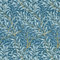 Willow Boughs Denim Navy Blue Wallpaper - Leaves Botanical Modern Contemporary - Paste The Wall Non-Woven