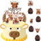 SUNSK Tortendeko Hochlandkuh Kuchendekoration Hochlandrinder Happy Birthday Cake Topper Tier Cupcake Toppers für Baby Shower Geburtstag Deko