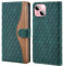Vkooer Cover per Apple iPhone 15 [6.1 pollici] Custodia Libro Flip Protettiva Caso Premium PU Pelle Portafoglio Case con Kickstand e Porta Carte per iPhone 15 Smartphone, Verde scuro