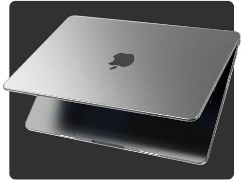 EooCoo Ultradünne Hülle Kompatibel für MacBook Air M4 M3 M2 13 Zoll A3240 A3113 A2681 (2024-2022 Freisetzung) [Passend zur Offiziellen Farbe] 13.6 Case Kratzfeste Hart Schutzhülle - Matt Space Grau