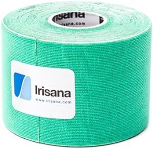 Irisana – Sporttape – Packung mit 2 Stück – Grüne – 6,5 x 5 x 6,5 cm – Kinesiologisches Tape – Neuromuskuläre elastische Bandage – Turmalin – Elastisch und wasserfest
