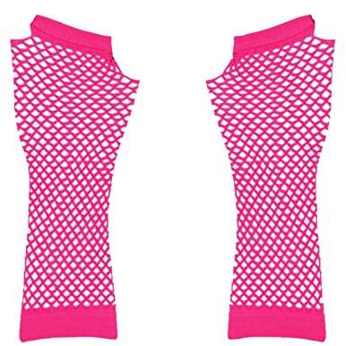 Handschuhe Frauen Nylon-Handschuhe Handschuhe elastisches Netznetz für Mädchen Fingerlose Handschuhe Handschuhe Touchscreen Klein (Pink, One Size)