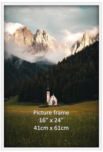 Giftgarden Weiß Bilderrahmen 40x60 cm - Aluminium Rahmen für Fotos, Zertifikate und Poster - Großer Fotorahmen für Wohnzimmer, Schlafzimmer, Arbeitszimmer