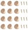 Rumyve 12PCS Door Knobs,Round Wood Drawer Handles with Screws,Natural Wooden Door Knobs Pull Handle for Home Office Room Kitchen Cupboards Wardrobes Cabinet Drawer