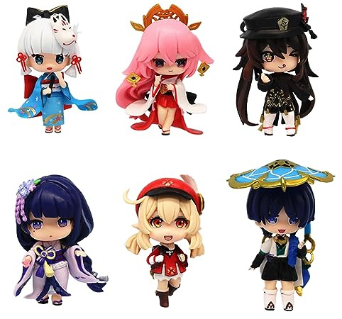 Jilijia Xiao/Aether/Klee/Venti Look Up Figur PVC Anime Q Version Figur Girl Actionfiguren Modell Statue