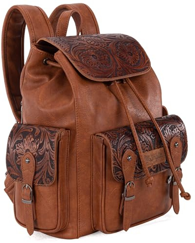 Montana West Wrangler Rucksack für Damen und Herren, Western-Rucksack, florales Design, Reisetaschen