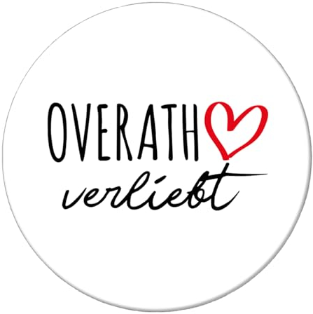 Huuraa Magnet Overath verliebt Kühlschrankmagnet Größe 59mm mit Namen deiner Lieblingsstadt in Nordrhein-Westfalen Geschenk Idee für Freunde und Familie