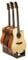 STRICH Holz-Gitarrenständer für mehrere Gitarren, 3-facher Halter, Gepolsterter Multi-Gitarrenständer für Zuhause, Studio, Bühne, L-3AW (Für 3 Akustik-/E-Gitarren)
