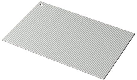 Zeal Salvamanteles de silicona grande para encimera de cocina, protector para ollas y sartenes calientes (36 x 24 cm), resistente al calor, salvamanteles rectangulares antideslizantes (gris francés)