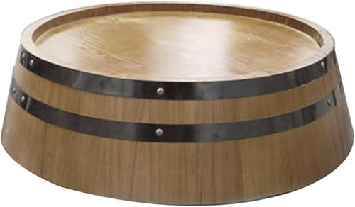 RCJCQSR Verzierte Eichenweinfässer, Massivholz, Wanddekoration, Weinfass, Dekoration, Braun, 12x12x11.25 inches